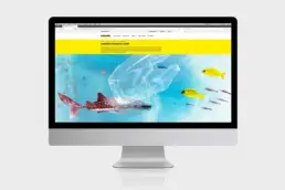 Bildschirm mit Online-Kundenmagazin zum Thema Sauberes Wasser