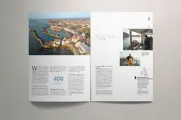 Kundenmagazin-Doppelseite: Reportage Reinigungs-Story in Schottland