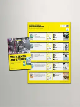 Collage aus Titel und einem vollständig aufgefaltetem Poster