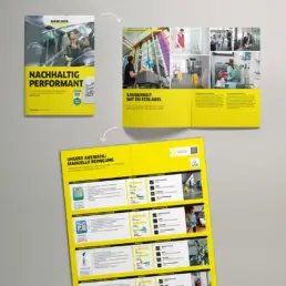 Collage aus Titel, halb aufgefaltetem und vollständig aufgefaltetem Poster