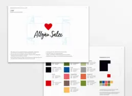 Collage aus zwei Corporate Design Manual-Seiten